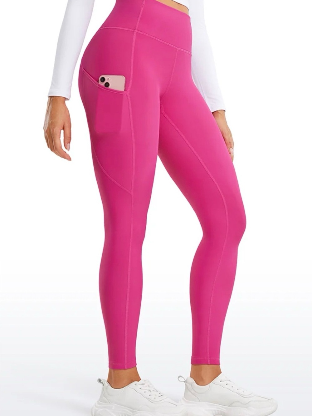 Crz Yoga Pink High Waisted Athletic Yoga Pants Leggings Active Wear Athleisure